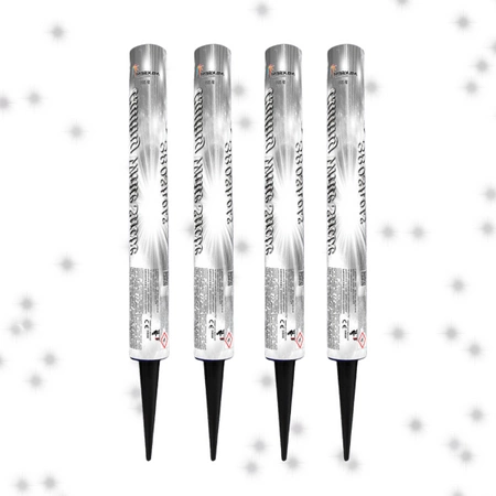 ZESTAW 4 x Gatling Shooter STROBE SILVER - 380 strzałów - 10mm - MAXSEM