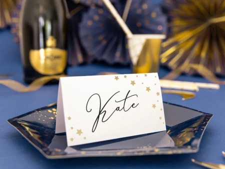 Wizytówki na stół Let's Celebrate - Gwiazdki - 9,5x5,5cm - 10 sztuk