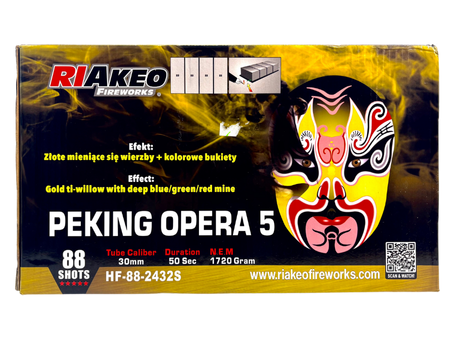 WYRZUTNIA PEKING OPERA 5, 88 strzałów, 30 mm, HF-88-2432S, Riakeo
