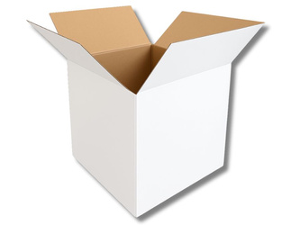 Bielone Pudełko kartonowe - klapowe - 60 x 60 x 60 cm
