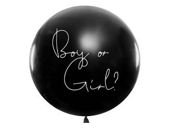 Balon lateksowy, Okrągły, Gender Reveal, Dziewczynka - 1 metr