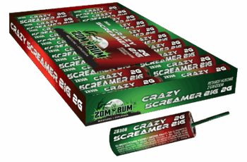 PETARDY BŁYSKOWE Z PISKIEM CRAZY SCREAMER BIG 2G, 20 szt., ZB308, ZomBum