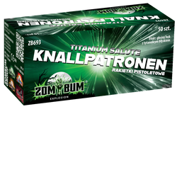 RACE PISTOLETOWE, Knallpatronen Titanium Salute, 50 szt., ZB693, ZomBum