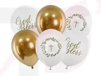 Balony lateksowe 30 cm - God Bless - Mix - 6 szt.