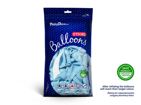 Balony lateksowe 30 cm Pastel Light Blue (JASNOBŁĘKITNY) 100 szt.
