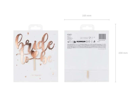 Topper - Bride to be - 17.5cm - Różowe złoto