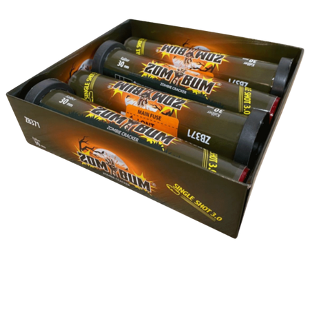 SINGLE SHOT, CRACKER SINGLE SHOT 3.0,  4 szt., 30 mm, ZB371, ZomBum