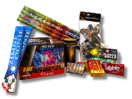 Zestaw Fajerwerków, BASIC, MIX Sylwestrowy dla całej Rodziny, 11 elementów