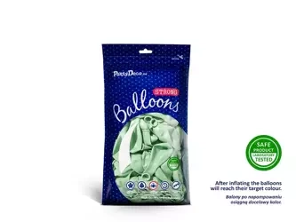 Balony lateksowe 12cm, Pistacjowe - 100 sztuk