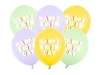 Balony 30cm - Happy Birthday - Pastelowe  - 6 sztuk
