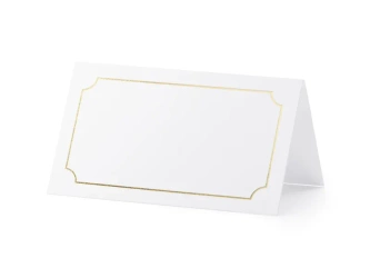 Wizytówki na stół - Ramka złoty - 9,5x5,5cm - 10 sztuk