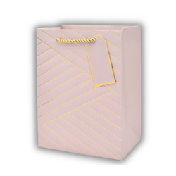 Torba prezentowa, Tłoczona, Brudny róż - 26x32x12cm