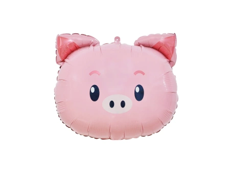 50 x Balon foliowy - Głowa Świnki - 54 x 58 cm - Purka