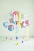 Balon foliowy - Cyfra 0 - Kolorowa - 86cm