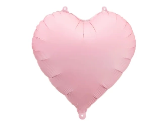 Balon foliowy Serce, pastelowy różowy, 45cm