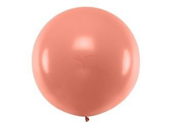 Balon lateksowy, Okrągły, Metallic Rose Gold - 1 metr