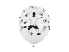 Balony lateksowe 30cm - Piłkarz i piłki - Pastel White - 6 sztuk