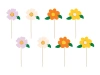Toppery na tort - Kwiaty - 13cm - 8 sztuk