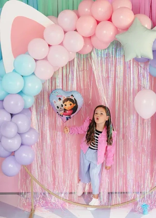 Balon foliowy serce - Koci Domek Gabi - 35cm
