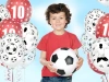 Balony lateksowe 30cm - Piłkarz i piłki - Pastel White - 6 sztuk