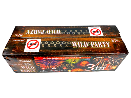 Bateria WILD PARTY, 87 strzałów, 25/30mm - Triplex