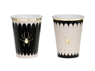 Kubeczki papierowe - Pająk - Halloween - 400ml - 6 sztuk