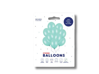 Balony lateksowe 30cm, miętowy metalizowany, 10 szt.