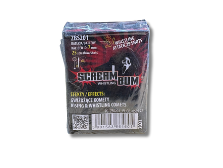 PISZCZKI WHISTLING ATTACK, SCREAM BUM, 25 strzałów, ZBS201, ZomBum