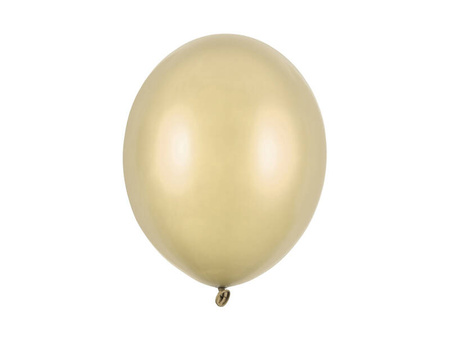 Balony lateksowe 30cm, Chłodny złoty, Metalizowany - 100 sztuk