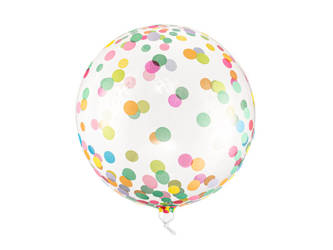 Balon Kula, Kolorowe kropki, 40cm