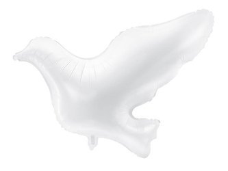 Balon foliowy, Biały Gołąb - 77 x 66 cm