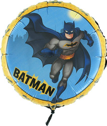 Balon foliowy, Okrągły,  Batman, 46 cm, 1 szt.