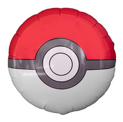 Balon foliowy, Okrągły, Pokemon, Pokeball, 50 cm, 1 szt.