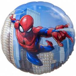 Balon foliowy, Okrągły, Spider-Man, 60 cm, 1 szt.