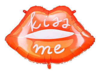 Balon foliowy, Usta, Kiss Me - 86,5 x 65 cm