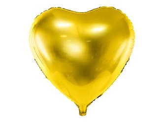 Balon foliowy, Złote Serce - 61 cm