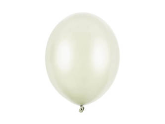 Balon lateksowy 30cm, jasnokremowy metalizowany, 1 szt.