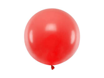 Balon lateksowy 60cm, Okrągły - Pastel Poppy Red