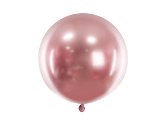 Balon lateksowy, Glossy, Okrągły, Różowe złoto - 60cm
