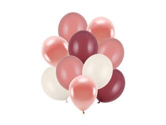 Balony lateksowe 30cm - Różowe - Mix - 10 sztuk