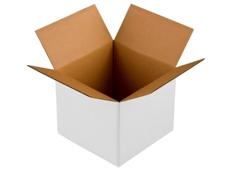 Bielone Pudełko kartonowe - klapowe - 18 x 18 x 18 cm