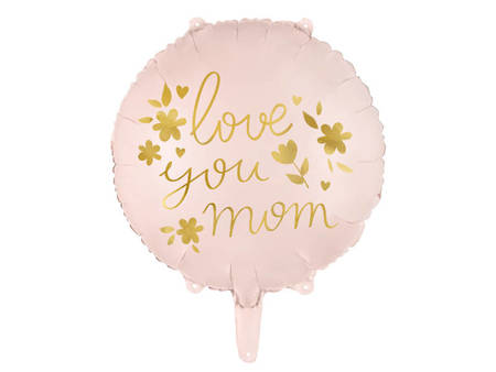  Balon foliowy, Love you mom - 45 cm
