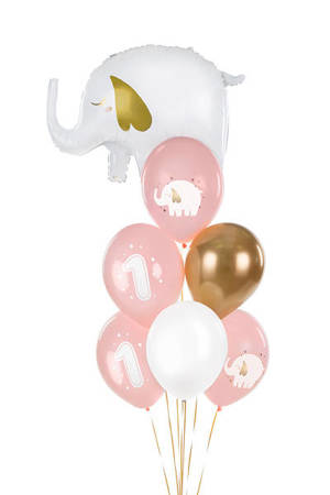  Balony 30 cm, Roczek, Pastel Pale Pink