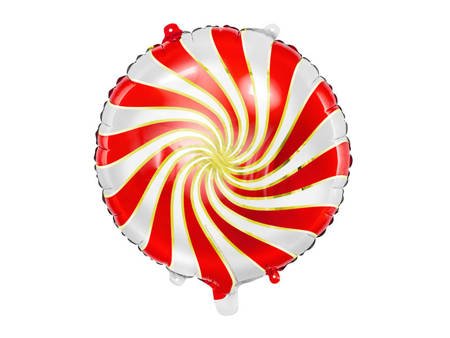 Balon foliowy, Cukierek, Czerwony - 35 cm