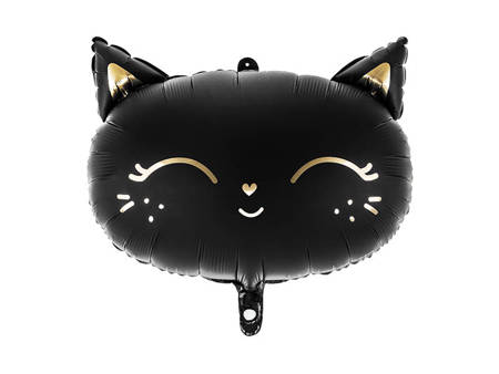 Balon foliowy Kotek - 48 x 36 cm - czarny