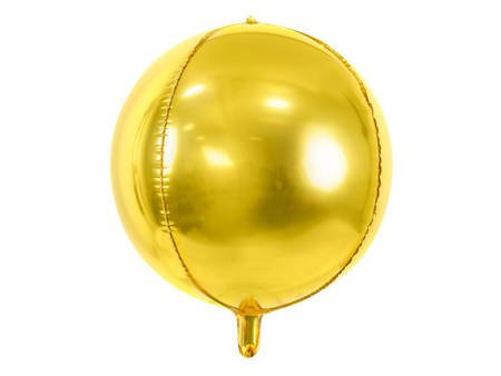 Balon foliowy, Kula, Złota - 40 cm