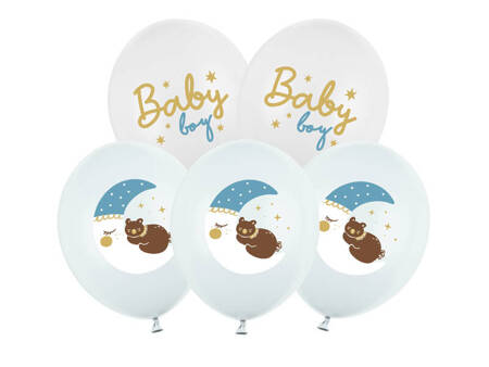 Balony 30 cm, Baby boy, mix: 1op./6szt