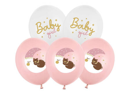 Balony 30 cm, Baby girl, mix, 6 szt.