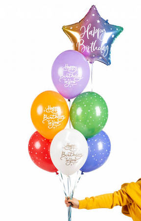 Balony 30 cm - Happy Birthday To You - Mix - 50 szt