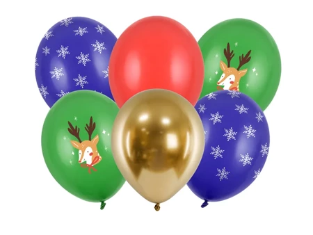 Balony Strong 30cm, Merry Christmas, 6 szt